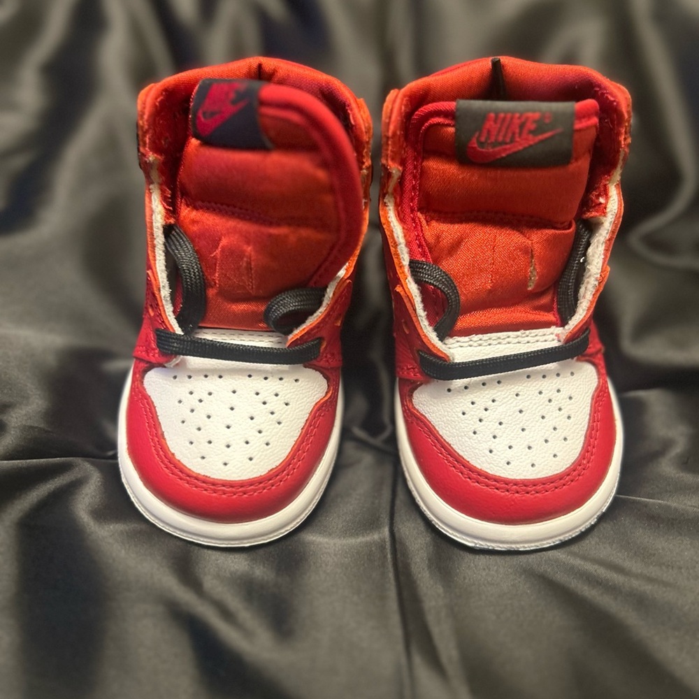 Jordan Kids Red, White and Black High-Top Sneakers